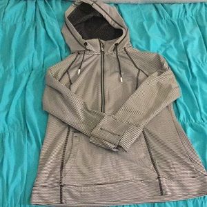 Striped athletic jacket